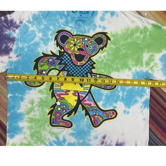 LIQUID BLUE Grateful Dead Bear Psychedelic Sunrise Tee Size M New w/o Tag - Picture 6 of 8